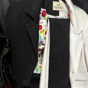 FBC Two-Tone Black and White Blazer with mushroom lining